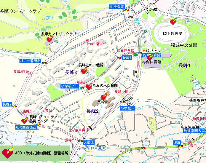 �����n���AED�}�b�v